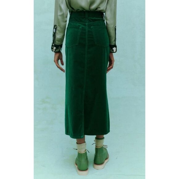THE GREAT Emerald Green Column MIDI Skirt 28 - Picture 8 of 13